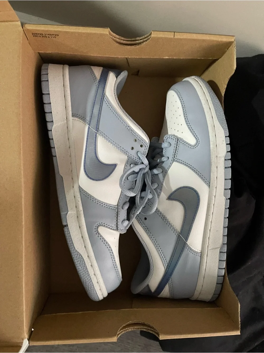 Nike Dunk Low — White & Light Blue